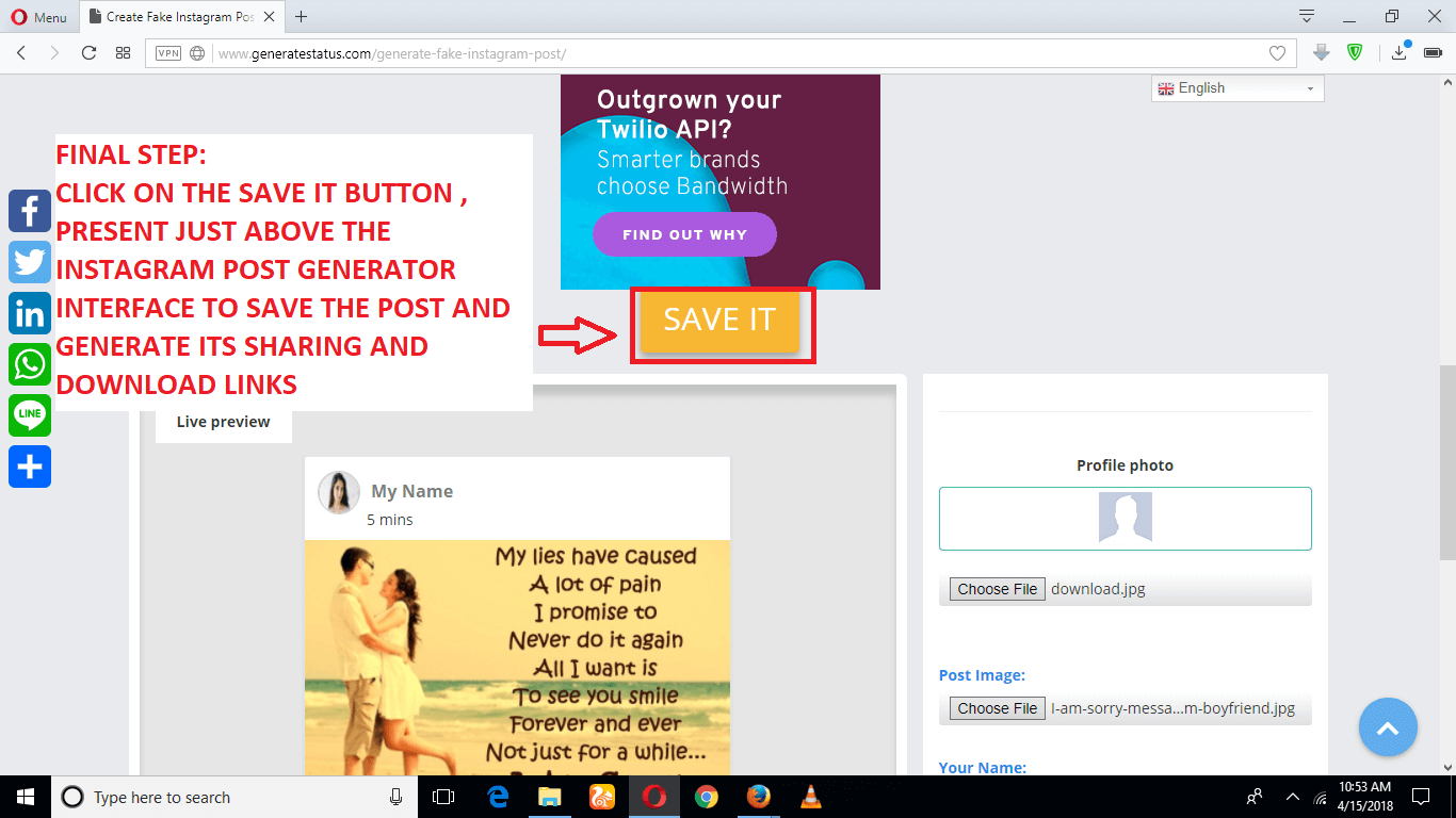 fake instagram post generator generate status hd 1366 768 - all about fake instagram post generator generate status kidskunst info